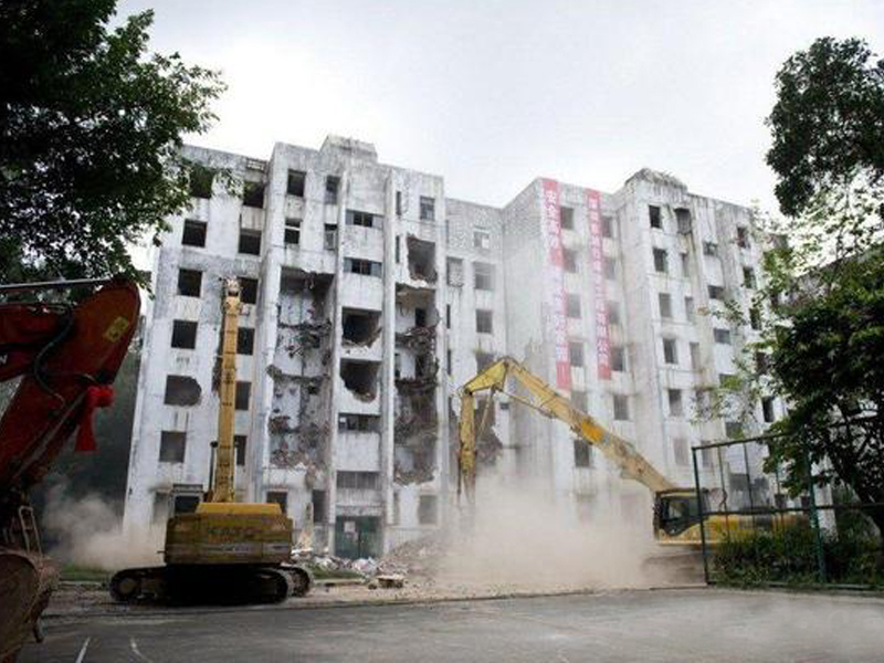 使用海沙的建筑物，墻體受損嚴(yán)重